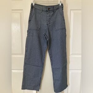 Shoe Dazzle Denim Carpenter Striped Pants